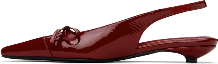 ANINE BING Red Zoey Slingback Heels - Image 3