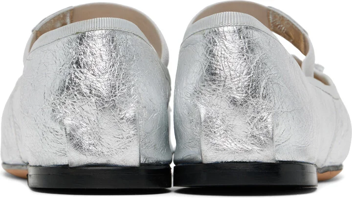 ANINE BING Silver Jolie Ballerina Flats - Image 2