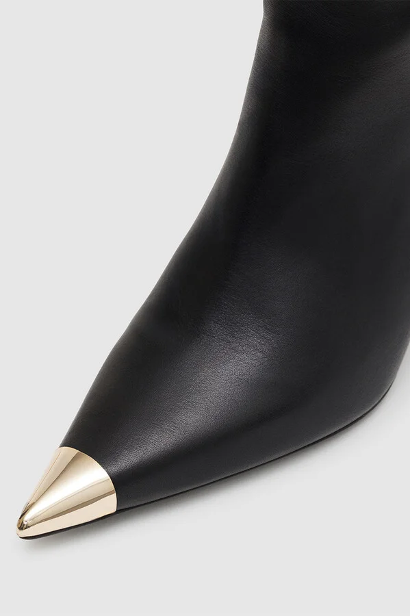 ANINE BING Tall Nina Boots With Metal Toe Cap in Black - Image 5