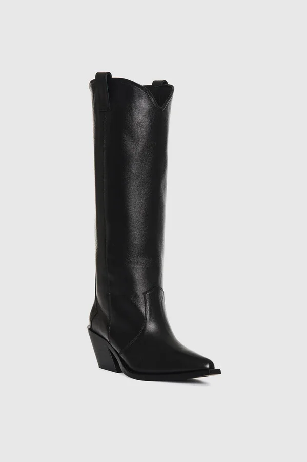ANINE BING Tall Tania Boots in Black - Image 2