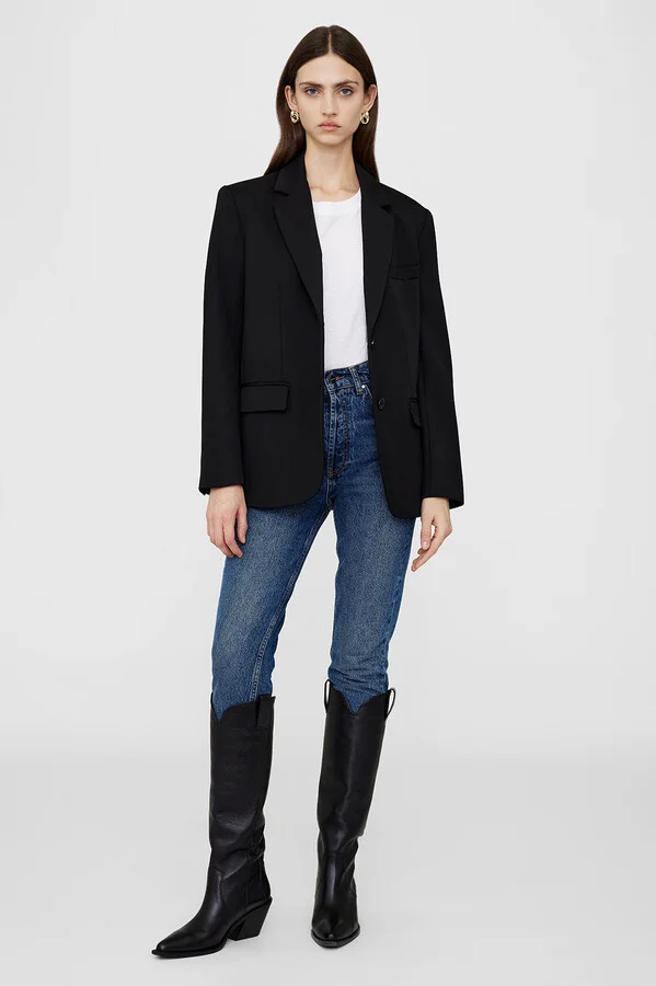 ANINE BING Tall Tania Boots in Black - Image 3