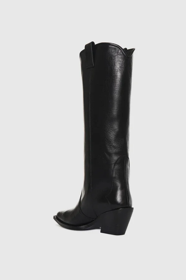 ANINE BING Tall Tania Boots in Black - Image 4
