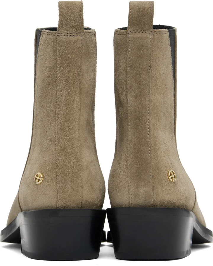 ANINE BING Taupe Bekah Flat Boots - Image 2