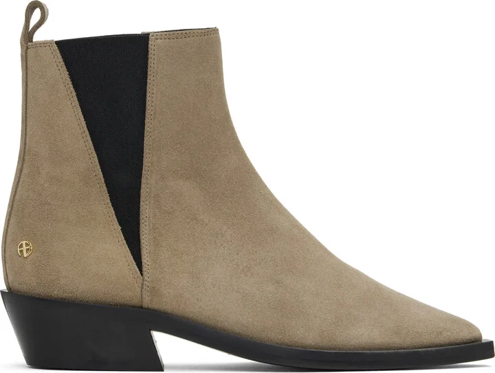 ANINE BING Taupe Bekah Flat Boots