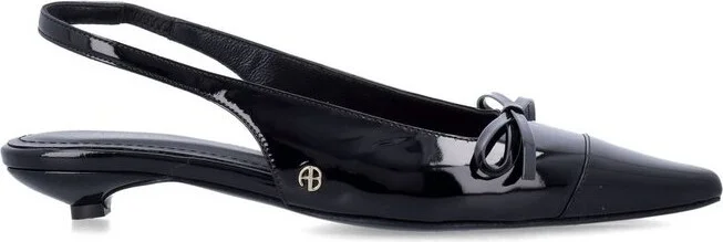 Anine Bing Zoey Bow-Detail Slingback Pumps