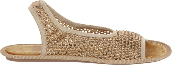 Anio Crystal Embellished Slingback Sandals