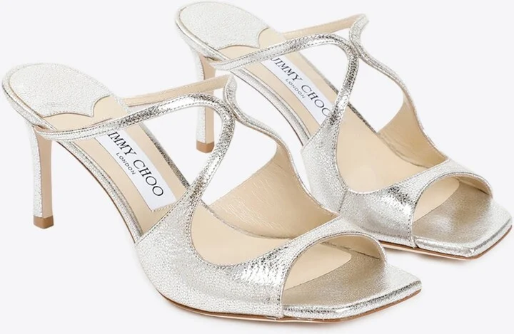Anise 75 Metallic Leather Mules - Image 2
