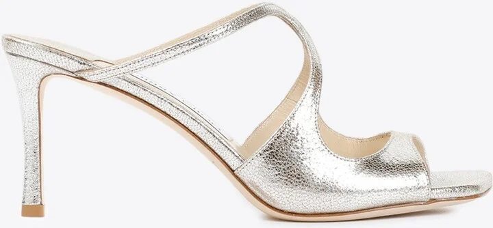 Anise 75 Metallic Leather Mules