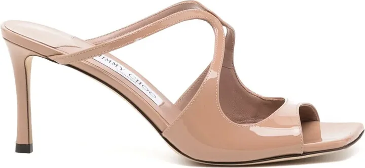 Anise 75mm patent leather mules