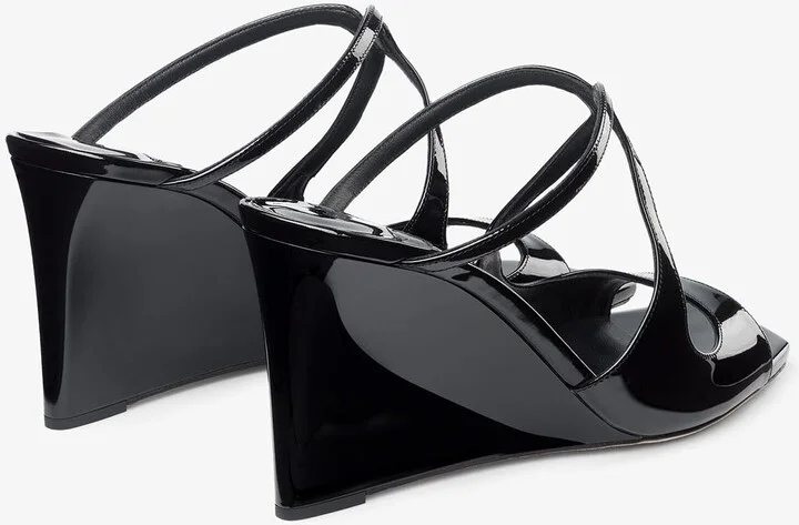 Anise 85 Leather Wedge Sandals - Image 2