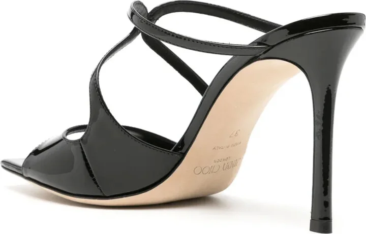 Anise 95mm cut-out patent mules - Image 3