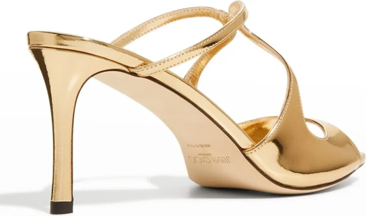 Anise Metallic Leather Slide Sandals - Image 3