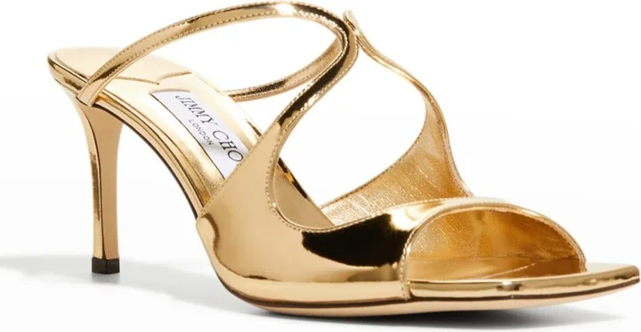 Anise Metallic Leather Slide Sandals - Image 6