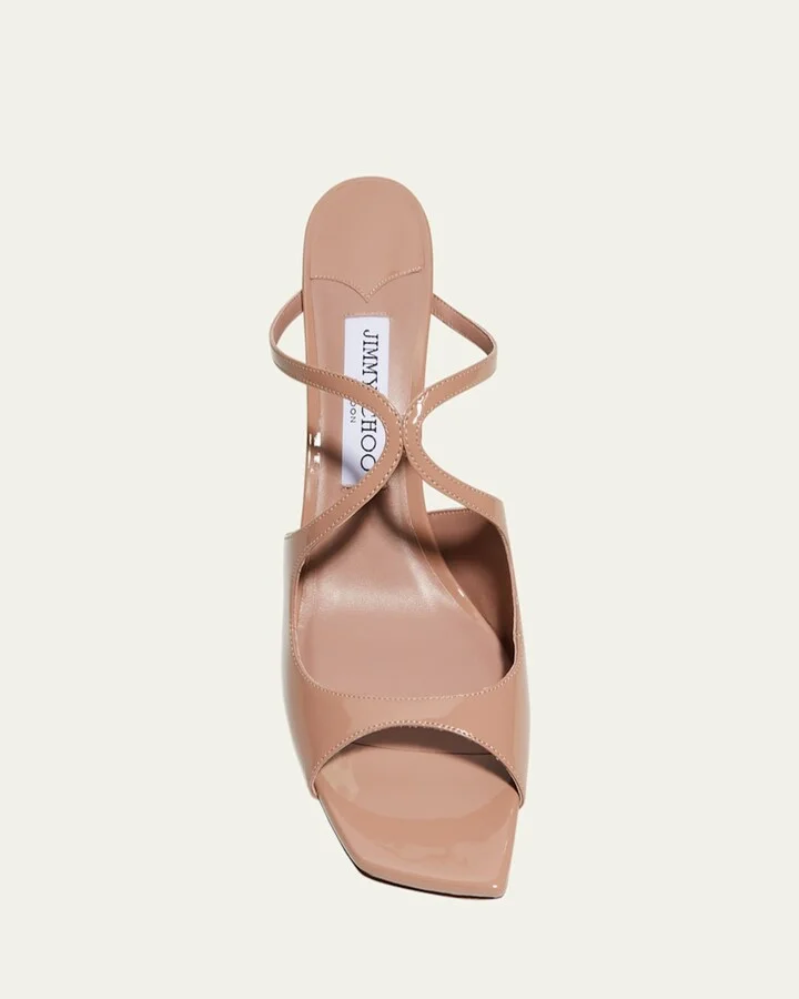 Anise Patent Leather Slide Sandals - Image 2