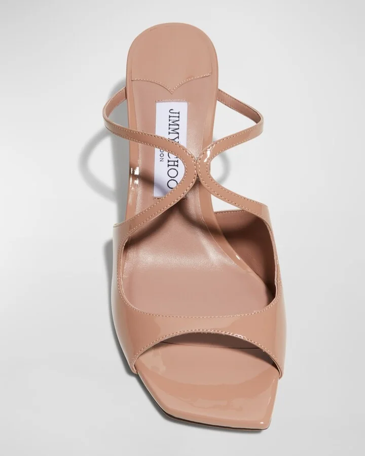 Anise Patent Leather Slide Sandals - Image 2