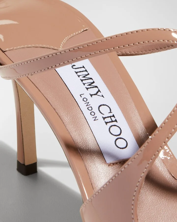 Anise Patent Leather Slide Sandals - Image 8