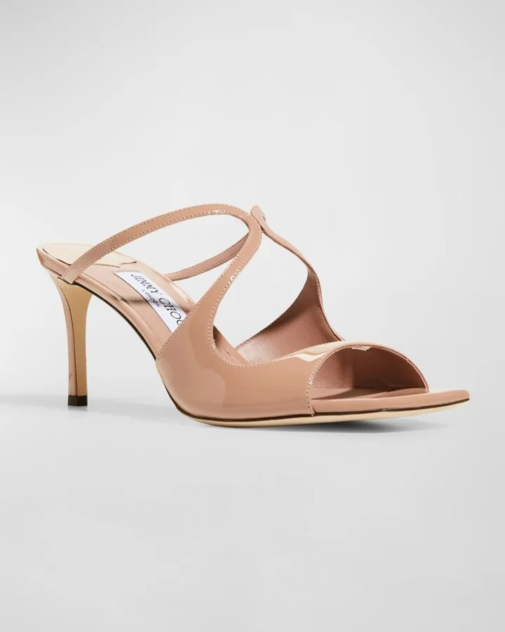 Anise Patent Leather Slide Sandals - Image 11