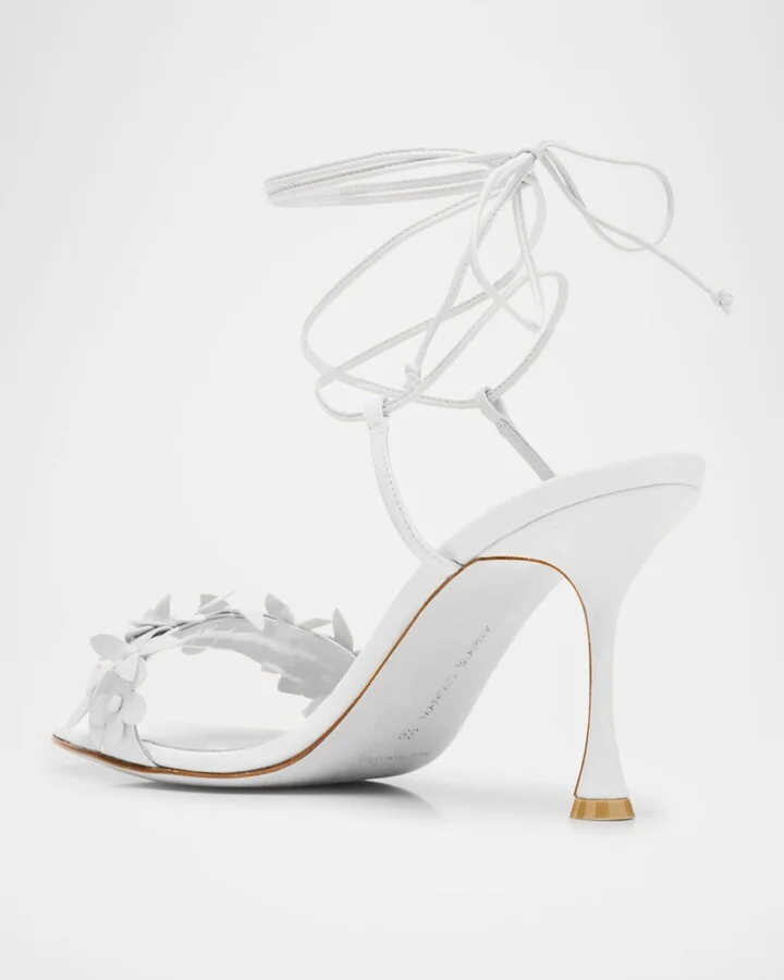 Anista Nappa Leather Ankle-Wrap Sandals - Image 2
