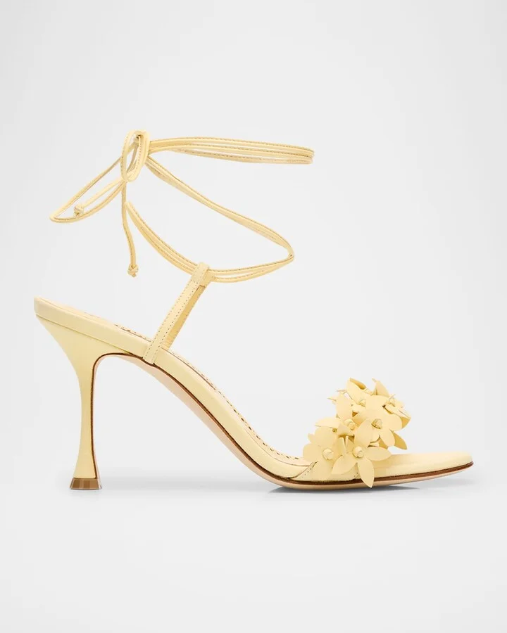 Anista Suede Ankle-Wrap Sandals