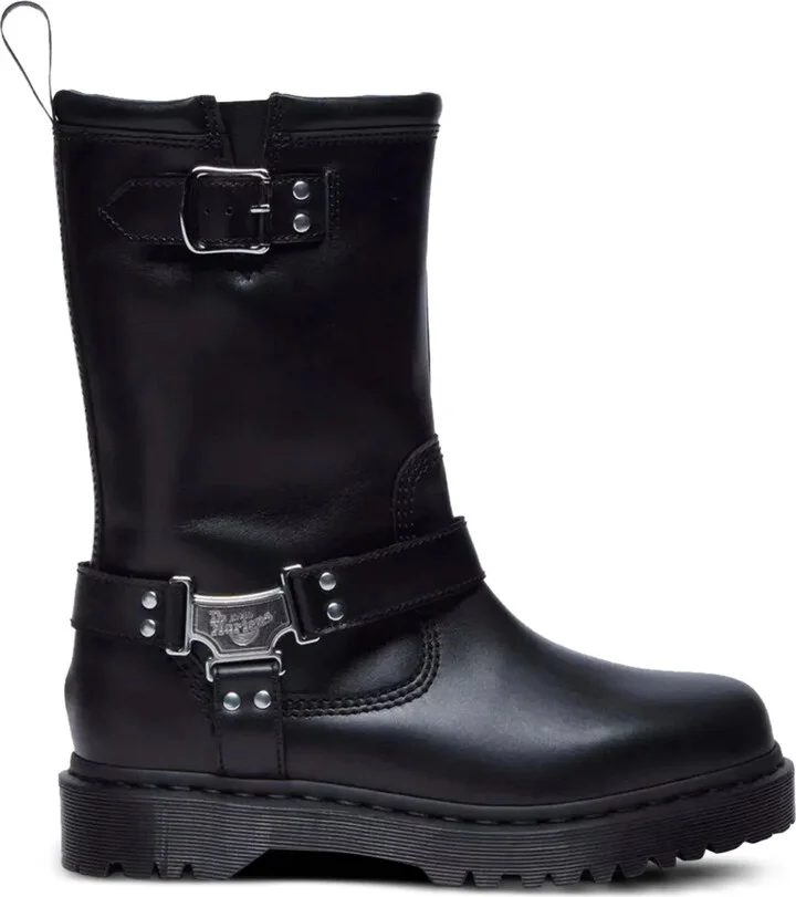 Anistone Hi buckle-strap platform boots