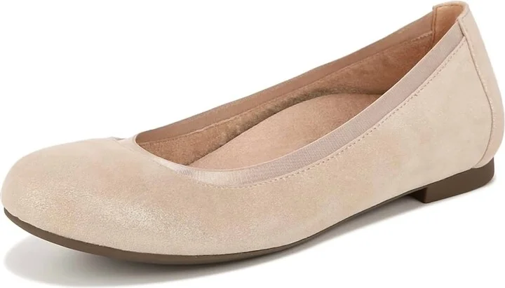 Anita Supportive Ballet Flat - Medium Width In Gold