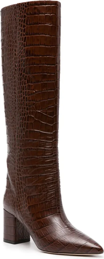 Anja 70mm crocodile-effect boots - Image 2