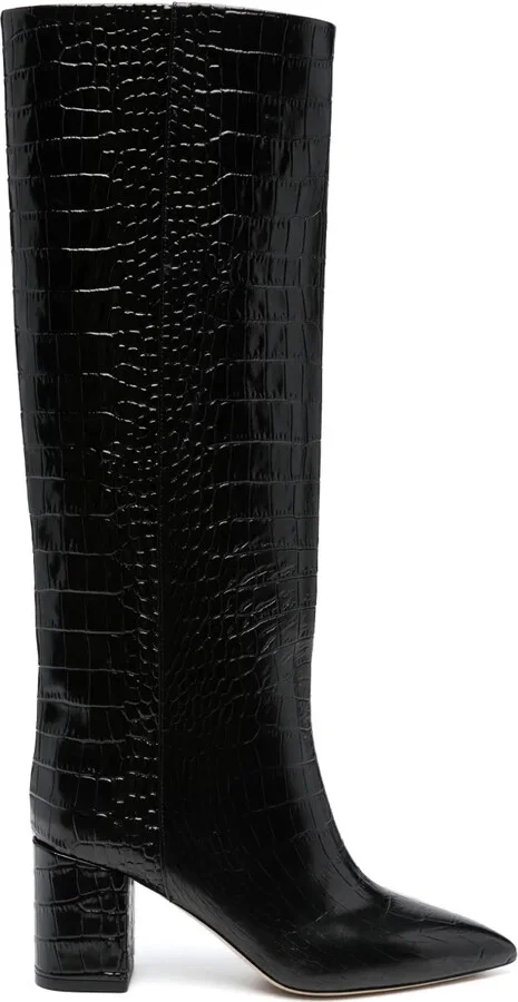 Anja 70mm crocodile-embossed boots