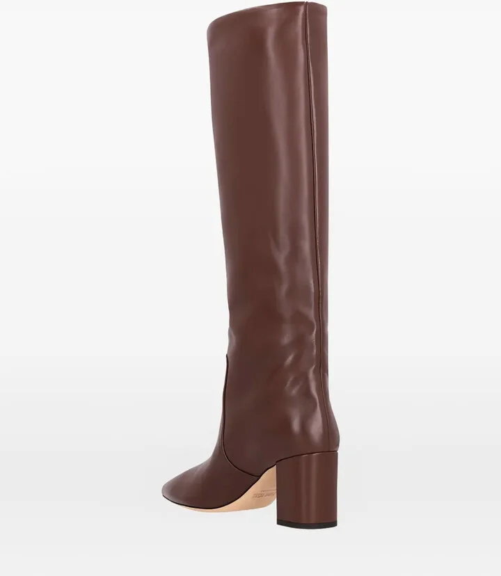 Anja 70MM leather block-heel boots - Image 3