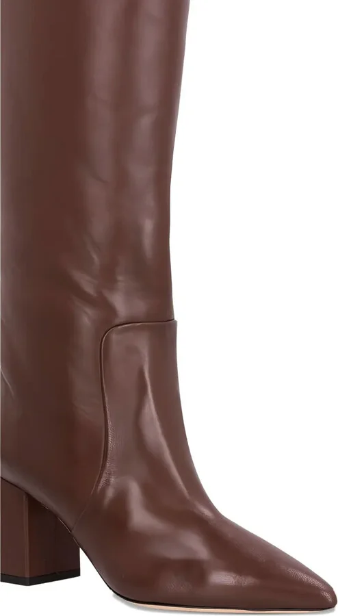Anja 70MM leather block-heel boots - Image 4
