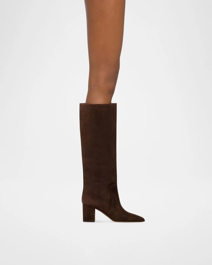 Anja Suede Knee-High Boots - Image 3
