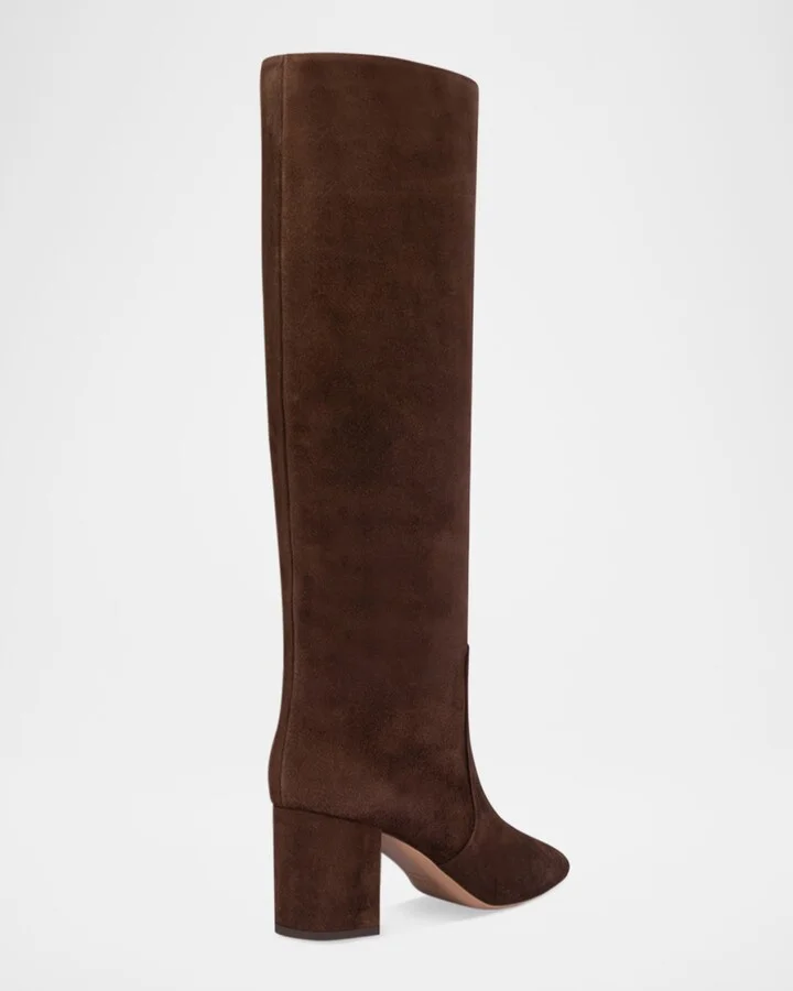 Anja Suede Knee-High Boots - Image 4