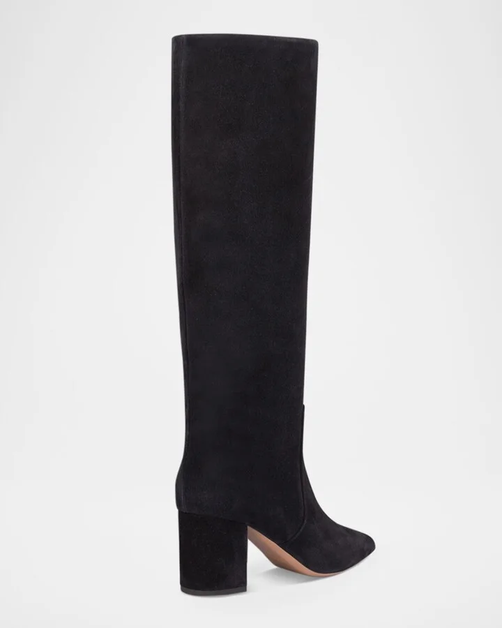 Anja Suede Knee-High Boots - Image 6