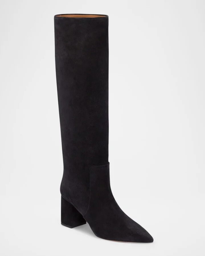 Anja Suede Knee-High Boots - Image 8