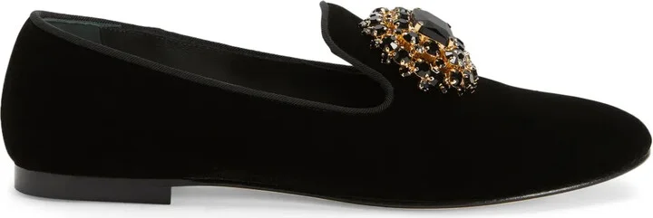 Anjelica crystal-embellished loafers