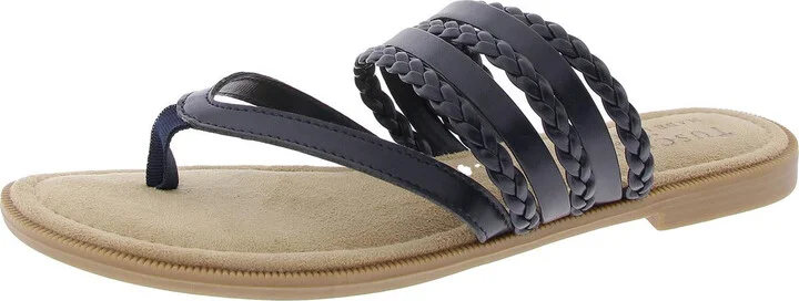 ANJI Womens Braided Man Made Strappy Sandals