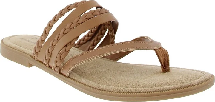 Anji Womens Braided Manmade Strappy Sandals