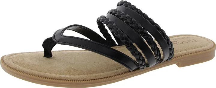 Anji Womens Braided Thong Sandals