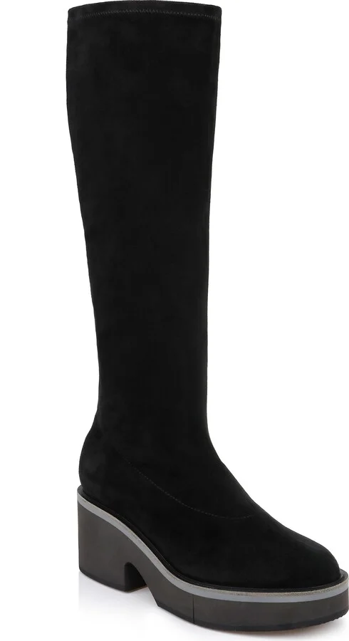 ANKI Leather Knee-High Platform Boot