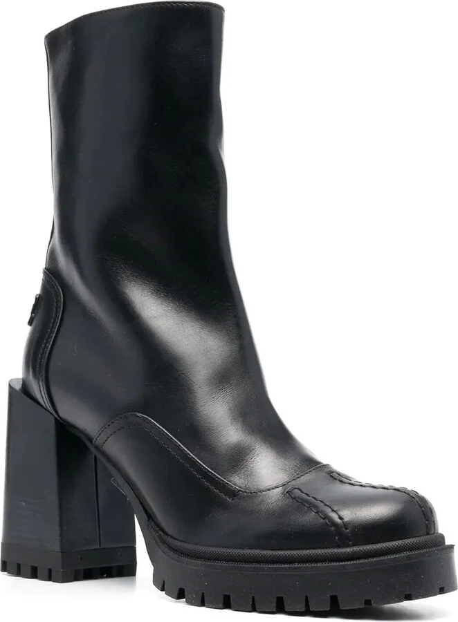 Ankle 90mm Block Heeled Boots - Image 2