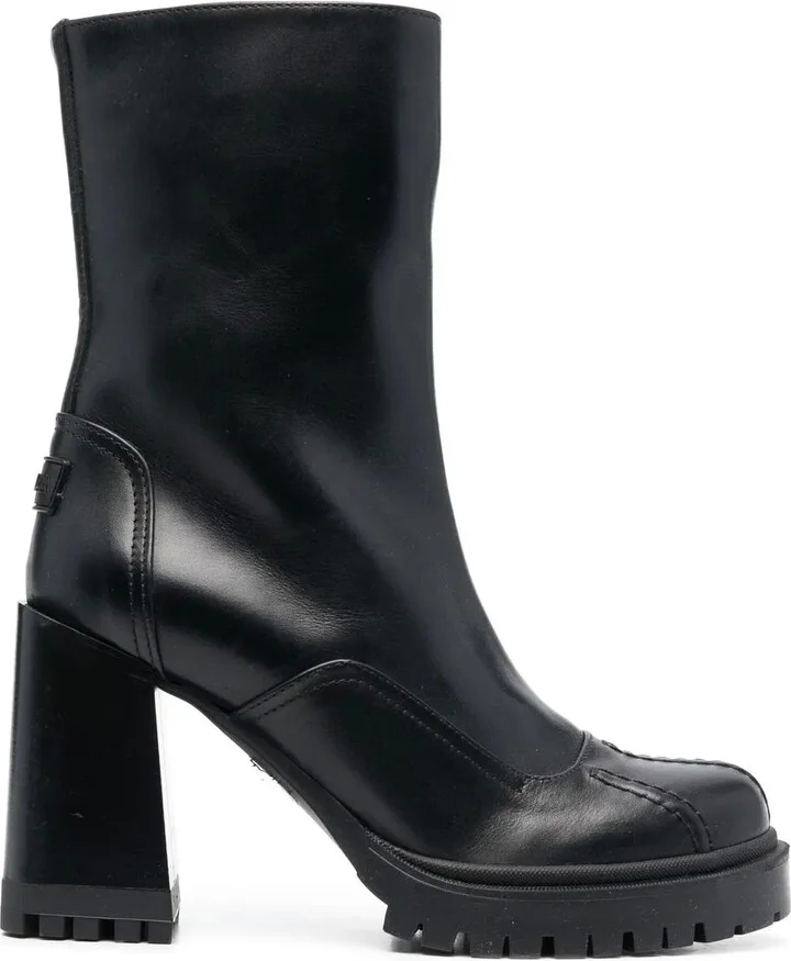 Ankle 90mm Block Heeled Boots