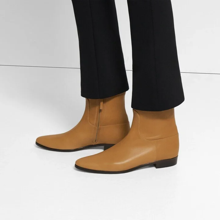 Ankle Bootie in Leather