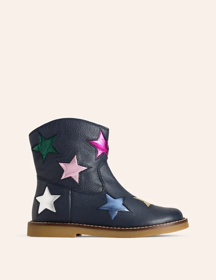 Ankle Boots, French Navy Stars