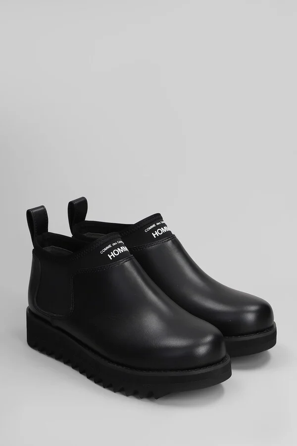Ankle Boots In Black Leather - Image 2