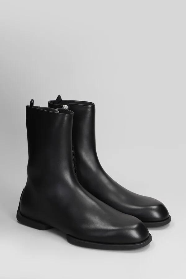 Ankle Boots In Black Leather - Image 2
