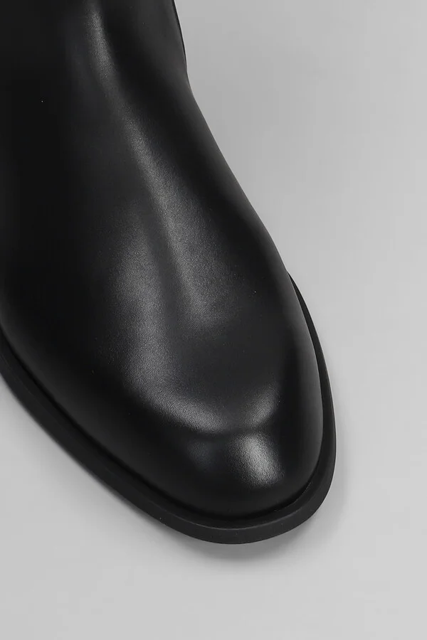 Ankle Boots In Black Leather - Image 5
