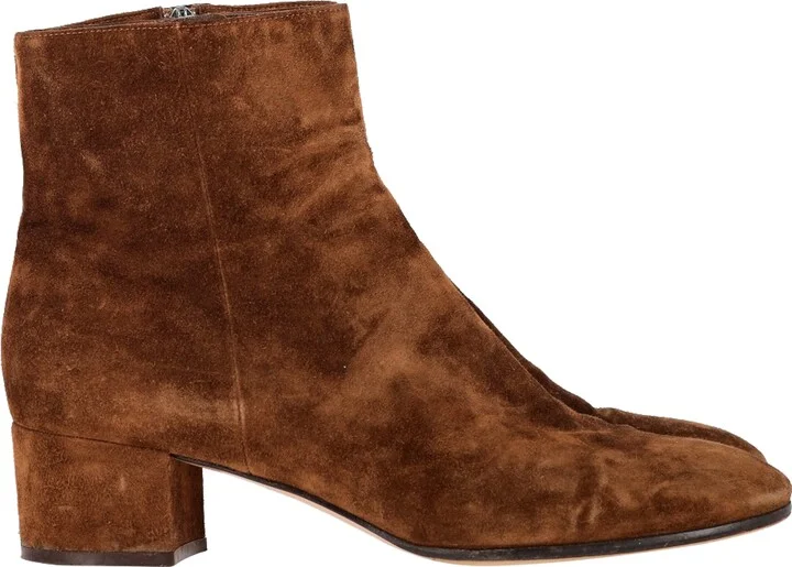 Ankle Boots in Brown Suede
