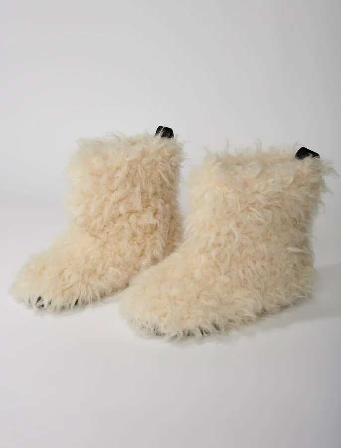 Ankle boots in fake fur - Image 2