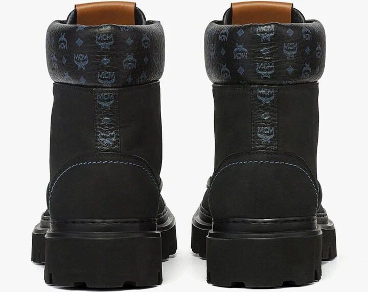 Ankle Boots in Nubuck and Monogram Print Leather - Image 7