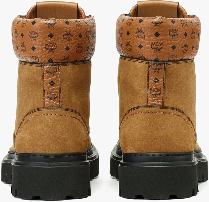 Ankle Boots in Nubuck and Monogram Print Leather - Image 11