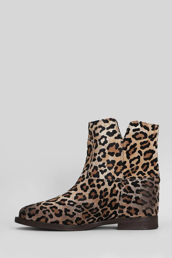 Ankle Boots Inside Wedge In Animalier Suede - Image 3